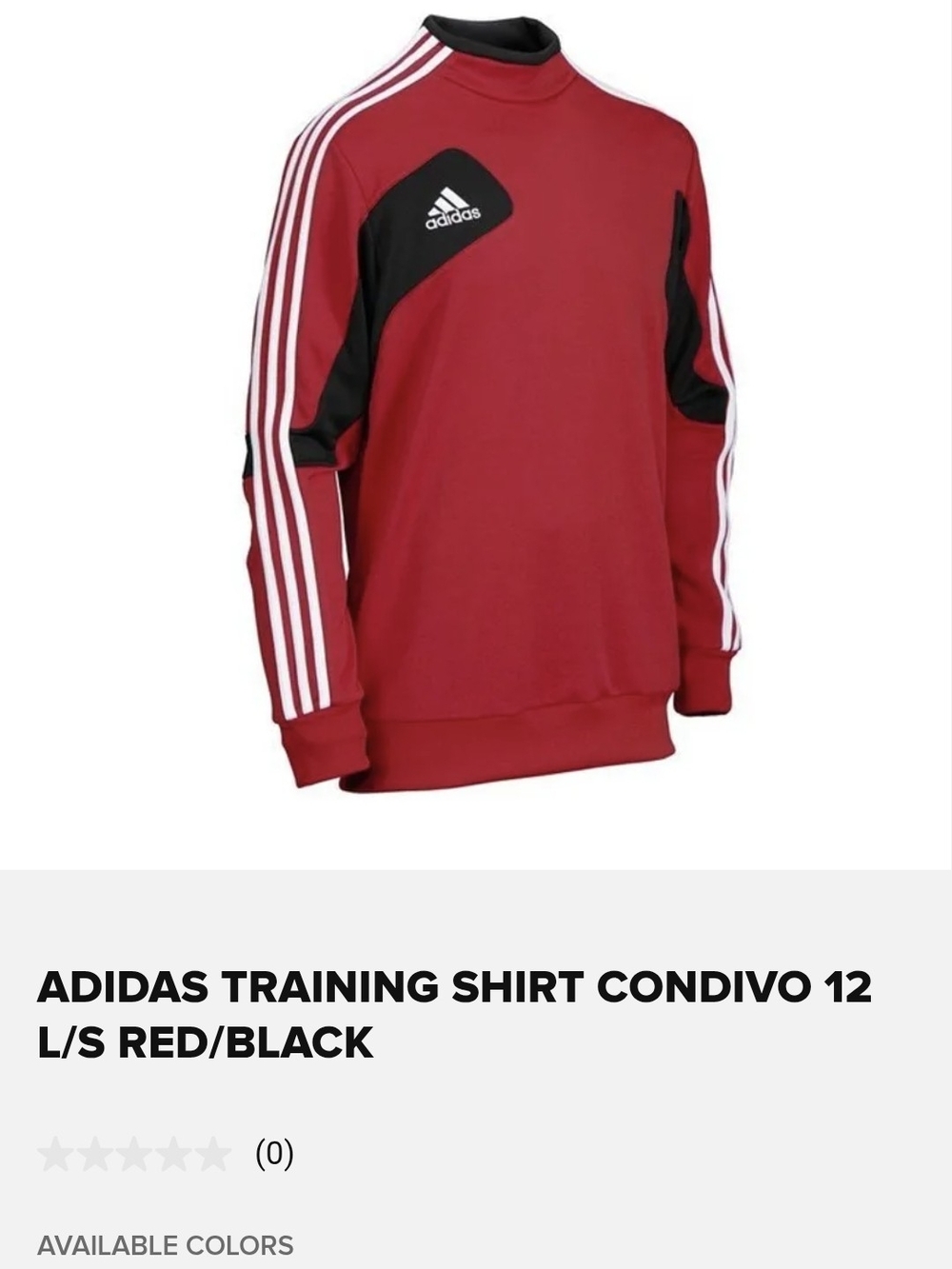 Adidas

Condivo 12

Soccer Training

Jersey Shirt

Red/Black

Men's Size M